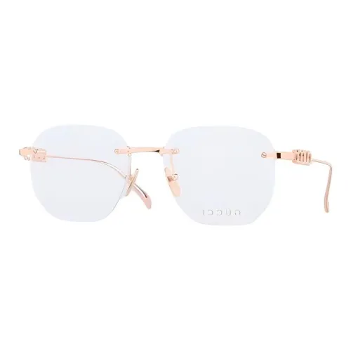 GUCCI Металл Квадрат Оправы для очков Унисекс Розовое золото