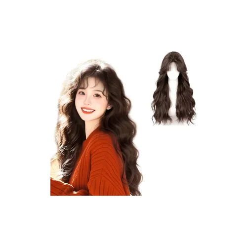 WANWANFENG Атмосферная длинная парик с волнами для женщин смешанный шелк шерстяной завиток