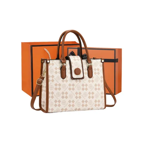 PINK·LAND ПУ (полиуретан) Ручная сумка Сумка через плечо Женская Экрю Кофе