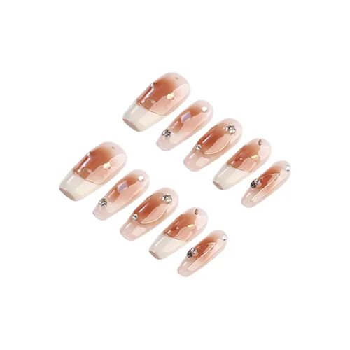 SHANGSHIQIN Coquette Французский Осветляющий Элегантный Стиль Феи False Nail Средний LADDER Апельсин Румяна Стойка 25 мм