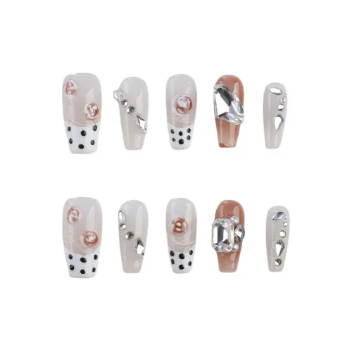 SHANGSHIQIN Минималистский стиль Премиум Feel False Nail Средний LADDER Light Jump Цвет 25 мм