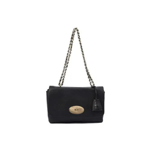 Mulberry Lily Кожа Сумка через плечо Сумка на плечо Большая Женская Черная