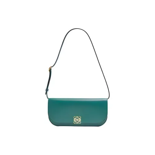 LOEWE Goya Гладкая коровья кожа Ручная сумка через плечо Большая Женская Сосновый зеленый