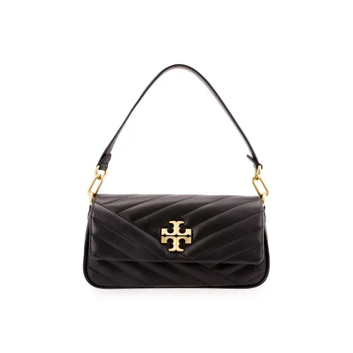 TORY BURCH Kira (Красный) Елочка Узор Пэчворк Кожа Плечевая Сумка Маленькая Женская Черная