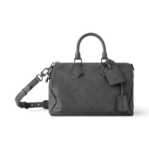 LOUIS VUITTON Speedy Сумка через плечо из телячьей кожи мужская ультра черная