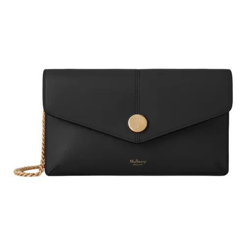 Mulberry Гладкая Телячья Кожа Сумка через плечо Сумка на плечо Мини Женская Черная