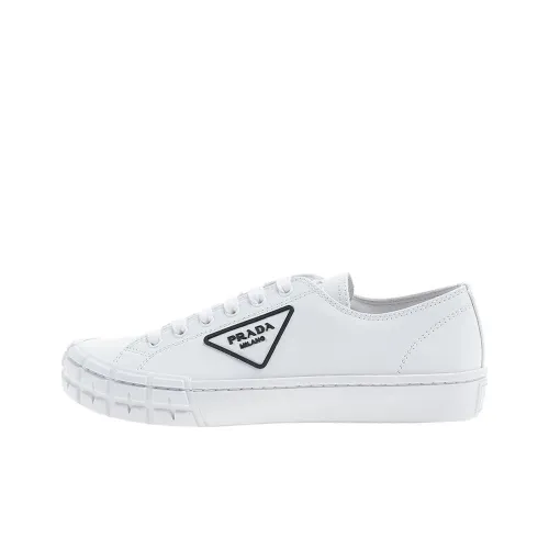 PRADA Низкий Топ Стильный Скейтбординг Мужской Белый