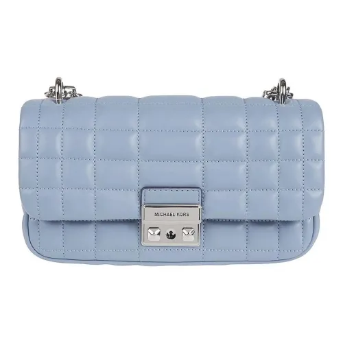 MICHAEL KORS Tribeca Lambskin Плечевая сумка Маленькая Женская Светло-синяя