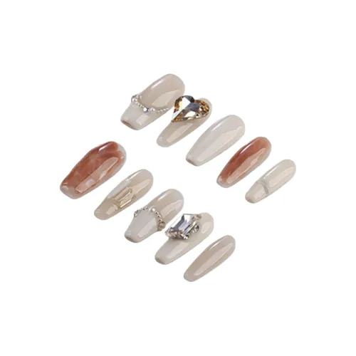 SHANGSHIQIN Стиль Майярд Ручная работа False Nail Средний ЛАДЬЕР Стиль Майярд Jump Цвет 25 мм
