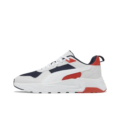 PUMA Trinity 2 Slip Resistant Abrasion Resistant Низкий Топ Беговые кроссовки Унисекс Белый Синий Красный