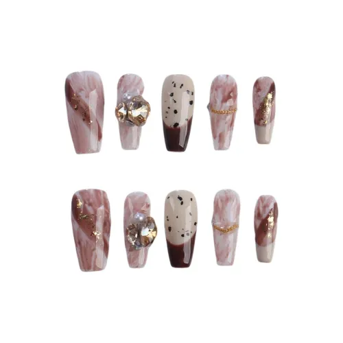 SHANGSHIQIN зрелый стиль красоты False Nail средний LADDER карамель Smudge 25 мм