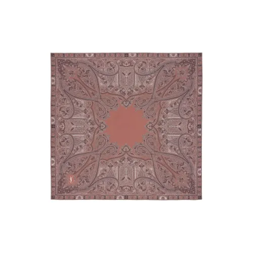 SAINT LAURENT Шелковые шарфы Женские Коричневый