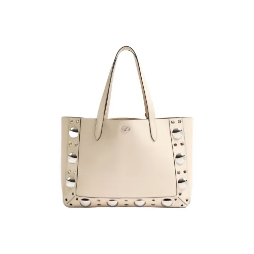 Valentino Коровья кожа Тоут Сумка Сумка для покупок Сумка среднего размера унисекс цвет слоновая кость