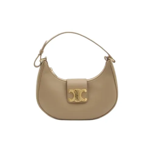 CELINE TriompheAVA Коровья кожа Сумка через плечо Средняя Женская Бежевая