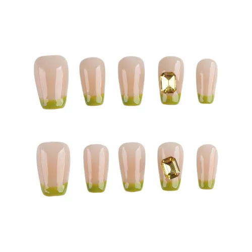 Fanze Лак для ногтей Свежий Французский Желе Цвет Французский False Nail 25mm MID Длина (размер в длину) Зеленый Smudge