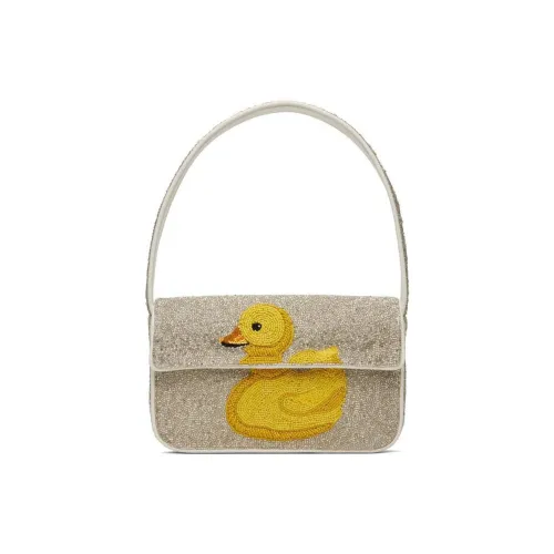 Staud Tommy Ткань Сумка через плечо Стандартная Женская Серый Желтый