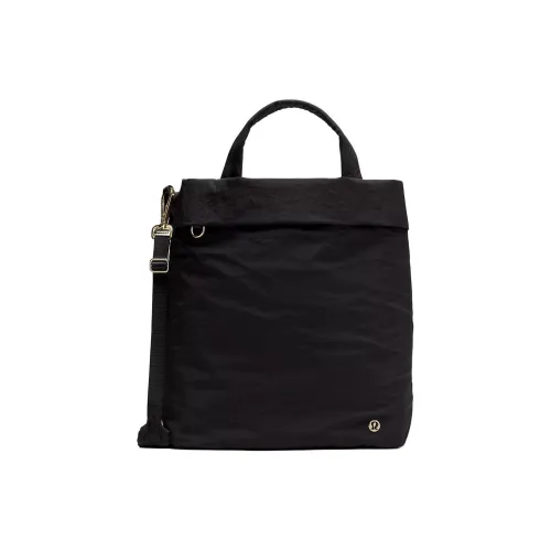 lululemon Переработанный Нейлон Тоут Сумка Сумка для покупок Сумка на одно плечо Унисекс Черная
