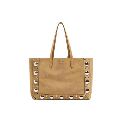 Valentino Замша Тоут Сумка Сумка для покупок Сумка Сумка через плечо Большая Женская Гаванский Бежевый