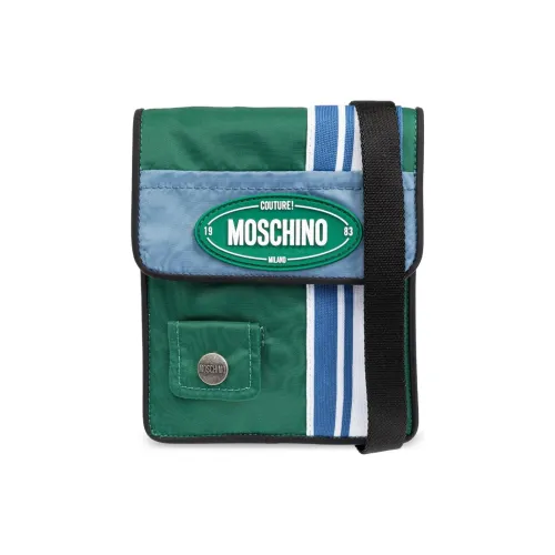 MOSCHINO Поликарбонат с Нейлоном Сумка через плечо Сумка на плечо Мужская Зеленая Синяя и Белая Многоцветная