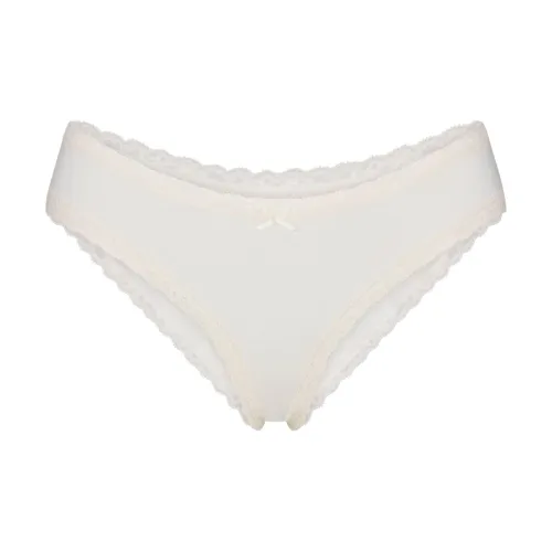 SKIMS SS25 Легкий хлопок Кружево BRIEF Трусы Женские 1 упаковка Мраморный Мраморный