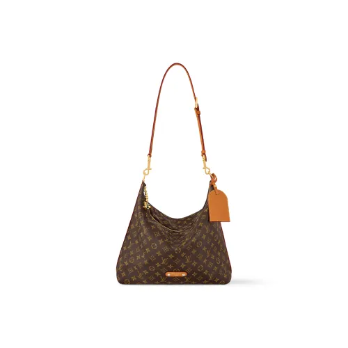 LOUIS VUITTON Покрытый холст Хобо Сумка Сумка Сумка через плечо Мужская Коричневая