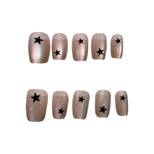 Fanze Nail Tool Звезды Вспышка False Nail Короткий LADDER Золотой Градиентный 15мм