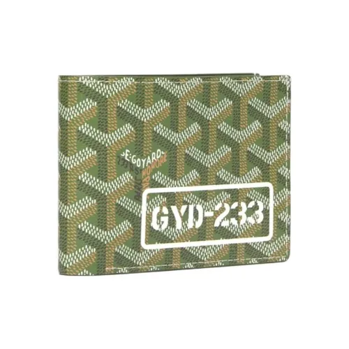 GOYARD Victoire Goyardine Холст Кошелек Унисекс Хаки