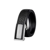 Чёрный с серебряной застёжкой [Ширина: 3,8 см]