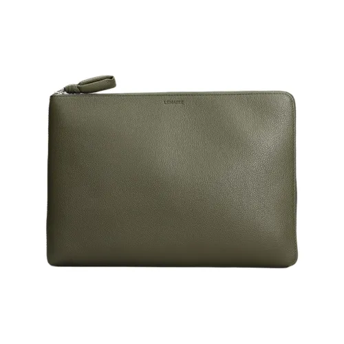 Lemaire GRAIN LEATHER Клатч Женский Темный Мох