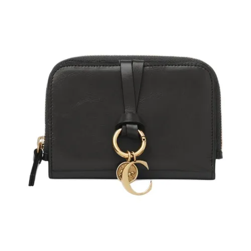 Chloe Alphabet Телячья кожа Кошелек Женские Черный