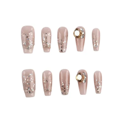 Fanze False Nail Plates Новый год Nail Art Балет Nail Осветляющие ногти 30MM Длинные Телесные Размытие