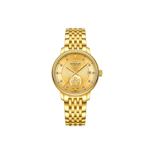 RANCEAS Classic Collection Автоматический Механический Механизм Женские Часы Зонт 33 мм Золотой Циферблат