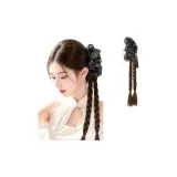 Чернила, бахрома, заколка-краб [холодный коричневый]