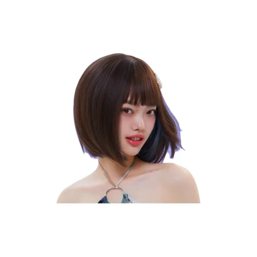 LUCY LEE Ухо Loop Краситель Bangs BOB Cut Парики