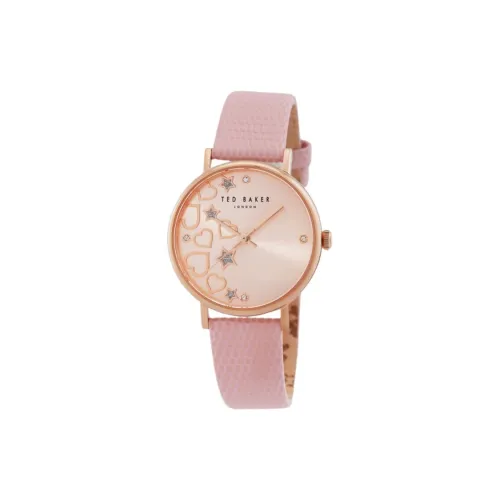 TED Baker Phylipa Collection Наручные часы Кварцевый механизм Кожаный ремешок 34 Розово-золотой Циферблат часов Женские часы