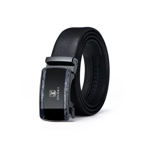 GUSKI Лицевая коровья кожа Fashion casual Husband Ремень Элегантность Удобный Ремень Мужской Ширина 3,5 см Подарочный набор в коробке