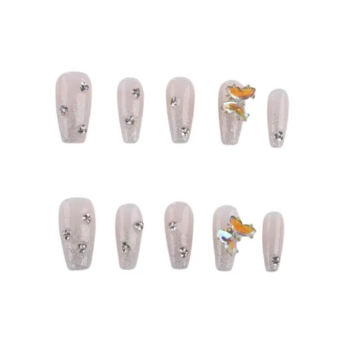 Fanze Бабочка Heavy industry False Nail MID Длина Нежно-розовый Smudge 25мм