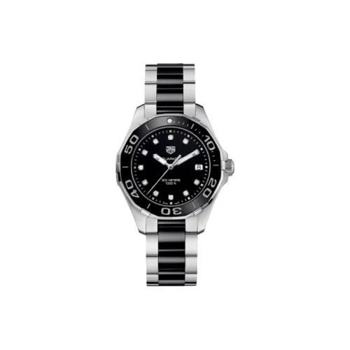 TAG Heuer Aquaracer Collection Кварцевый механизм Женские часы 35 мм Черный циферблат Корпус из нержавеющей стали