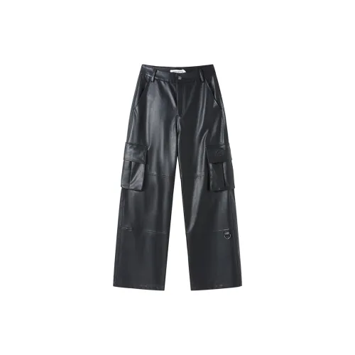 ANDREA MARTIN Кожаные брюки женские