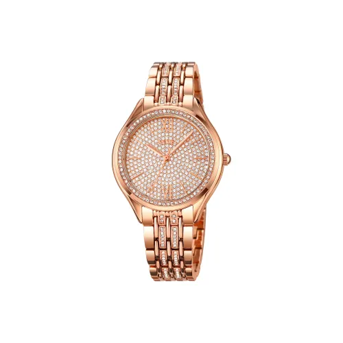 SKMEI Кварцевый механизм корпус из цинкового сплава ремешок женские часы золотой циферблат