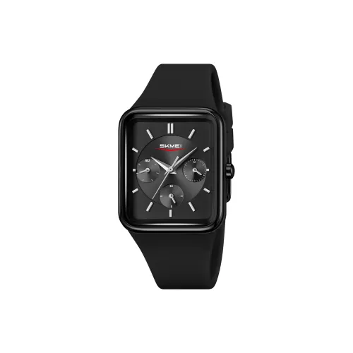 SKMEI Кварцевый механизм силиконовый ремешок унисекс черный циферблат