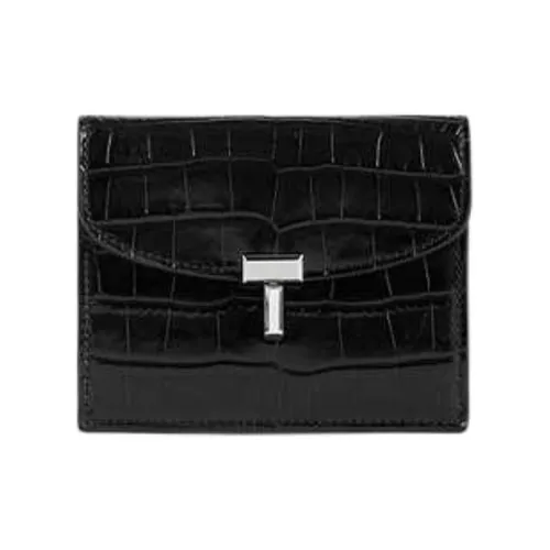 TOTEME Коровья кожа Держатель для карт Маленький Женский Черный