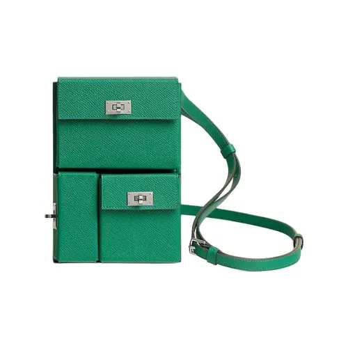 HERMES Kelly Epsom Телячья кожа Сумка через плечо Женские U4 Vert Vertigo Dazzling Зелёный
