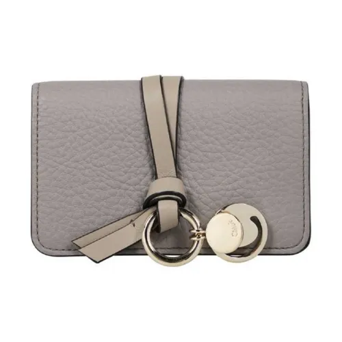 Chloe GRAIN LEATHER Монетница Женская Серого цвета
