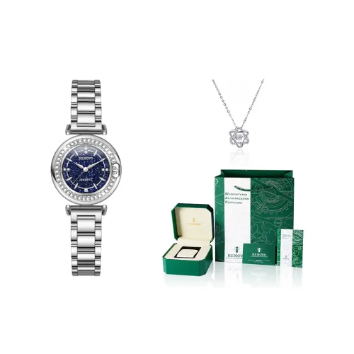 RENOVO Starry Sea Collection Кварцевый механизм Стальной ремешок Часы Женские Синий циферблат