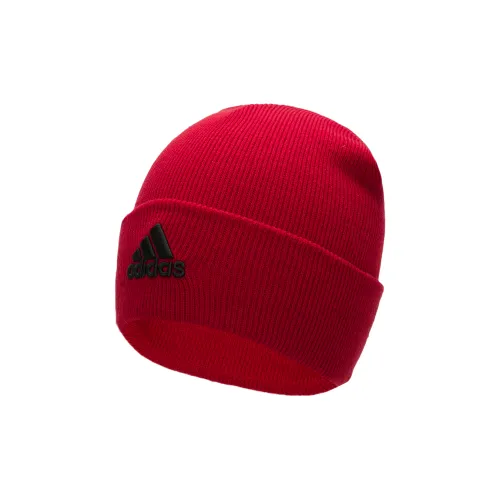 Adidas Акриловые шапки-бини унисекс красного цвета