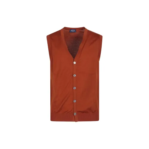 Drumohr Red Men's Gilets Drumohr Красный Мужские Жилеты