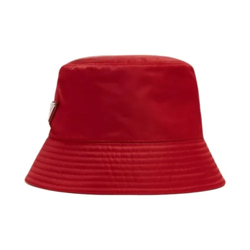 PRADA Переработанный нейлон Шляпы ведра Женские Красный