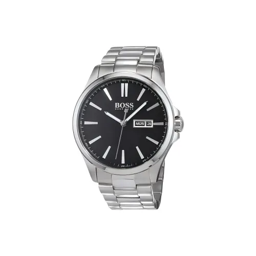 Hugo Boss James Collection Мужские часы Кварцевый механизм Ремешок из нержавеющей стали 44 мм Черный циферблат