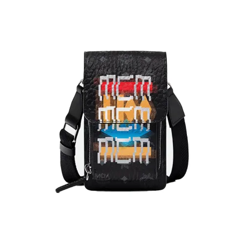 MCM Artificial Leather с коровьей кожей через плечо чехол для телефона мужской черный